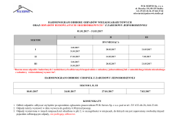 harmonogram odbioru odpad&oacute;w