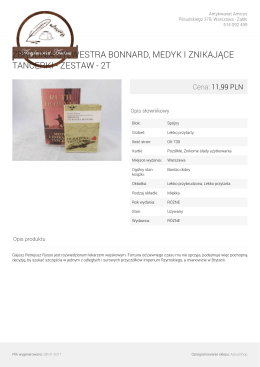 zbrodnia sylwestra bonnard, medyk i znikające tancerki - zestaw