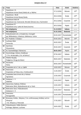 plan kolęd 2016/2017