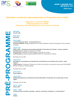 pré-programme - Cancéropôle Nord