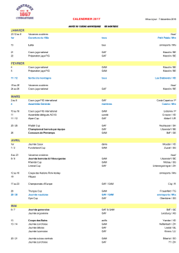 Voir le calendrier complet