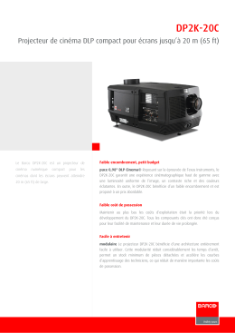 Sp&eacute;cifications techniques