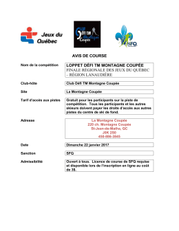 Finales r&eacute;gionales des Jeux du Qu&eacute;bec (Lanaudi&egrave;re)