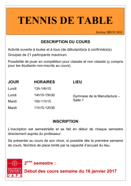 Tennis de Table