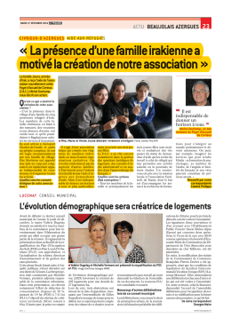 &laquo; La pr&eacute;sence d`une famille irakienne a motiv&eacute; la cr&eacute;ation de notre