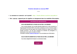 Première demande ou nouveau PEDT -------