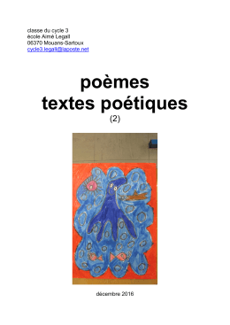 poèmes textes poétiques