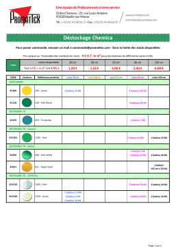 Déstockage Chemica