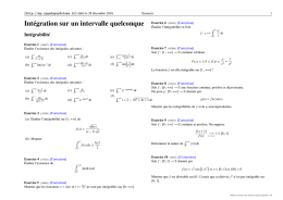 Int&eacute;gration sur un intervalle quelconque