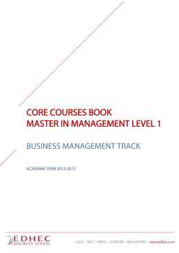core courses book master in management level 1