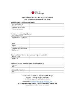 pour les organismes reconnus de Pont