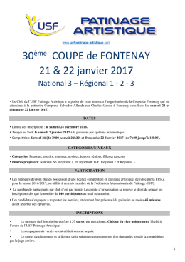 Règlement de la Coupe de Fontenay 2017 - USF