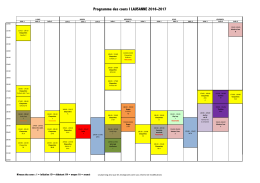 Plan des Horaires à Lausanne
