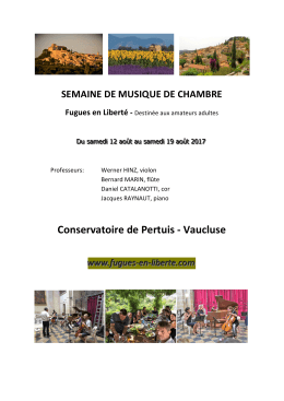 Brochure - Fugues en Liberte