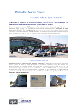 #1 - R&eacute;alisation Coprem 2014 - Dep91