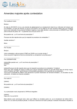 Amendes majorée après contestation
