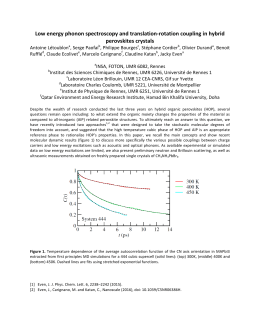 Low energy phonon spectroscopy and translation