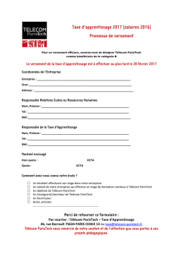 Taxe d`apprentissage 2017 (salaires 2016
