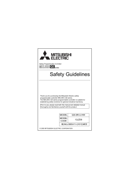 Safety Guidelines - Mitsubishi Electric Corporation