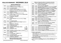 AGENDA de DECEMBRE 2016