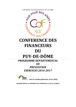 Programme Départemental de Prévention. PDF - Puy-de-Dôme