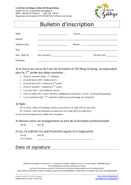 Bulletin d`inscription