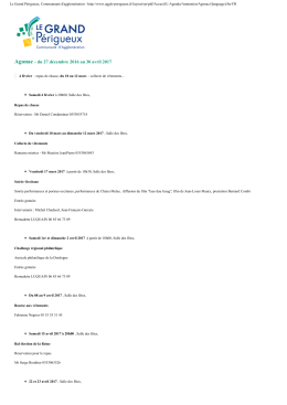 G&eacute;n&eacute;rer en PDF - Le Grand P&eacute;rigueux, Communaut&eacute; d`agglom&eacute;ration