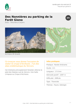Des Nonnières au parking de la Forêt Giono