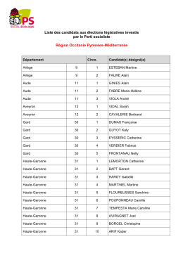 Télécharger la liste des candidats investis en région
