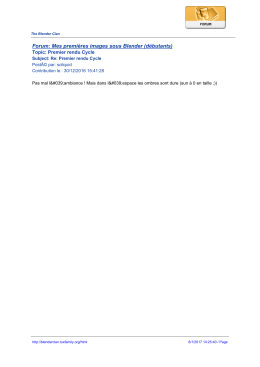 Forum: Mes premi&egrave;res images sous Blender (d&eacute;butants)