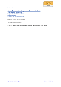 Forum: Mes premi&egrave;res images sous Blender (d&eacute;butants)