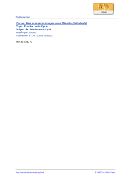 Forum: Mes premi&egrave;res images sous Blender (d&eacute;butants)