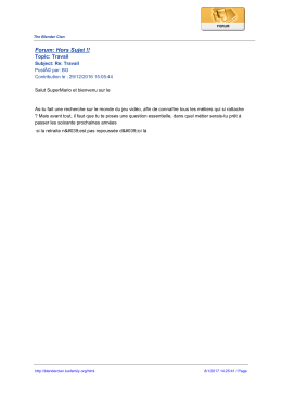 Forum: Hors Sujet - The Blender Clan