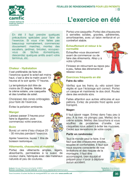 L`exercice en &eacute;t&eacute;