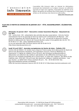 FLUX RSS À PARTIR DU JEUDI 29 DÉCEMBRE 2016