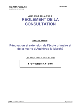 reglement de la consultation