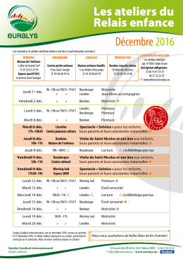 D&eacute;cembre - Euralys