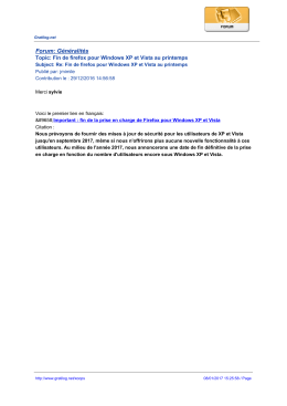 Forum: Généralités