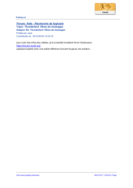 Forum: Aide - Recherche de logiciels