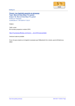 Forum: Les logiciels payants en giveaway