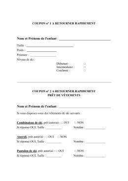 Coupon pr&ecirc;t de v&ecirc;tement - Ecole priv&eacute;e Sainte Bernadette