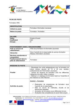 Formateur - crij reunion