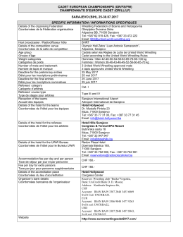 championnats d`europe cadet (gr/ll/lf) sarajevo (bih), 25