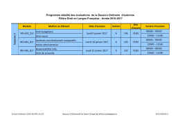 Module Matière ou Elément Date d`examen Section Lieu d`exame