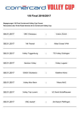 1/8 Final 2016/2017 - VC Kanti Schaffhausen