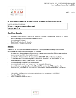 Une charg&eacute; de recrutement