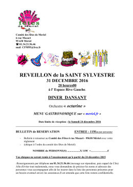 Bulletin d`inscription