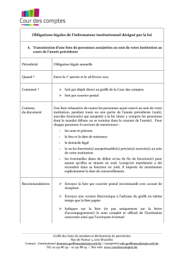 Obligations légales de l`informateur