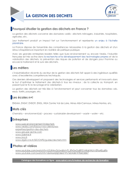 Gestion des d&eacute;chets