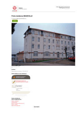 Fiche r&eacute;sidence MAXEVILLE